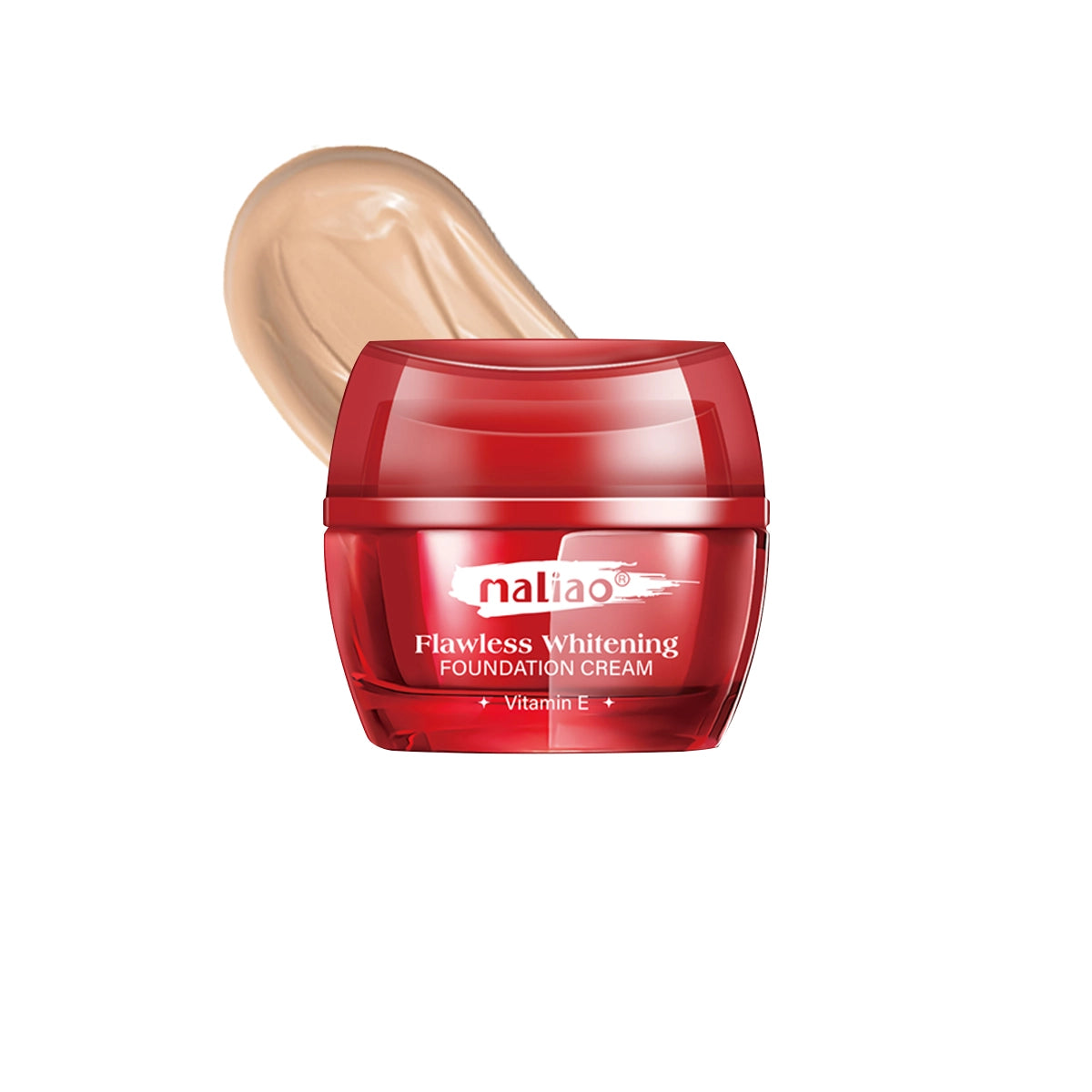 Maliao Flawless Whitening Foundation Cream with Vitamin E - Smooth Radiant Skin